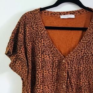 Natural by Known Supply Naomi Dress, Leopard Print, M